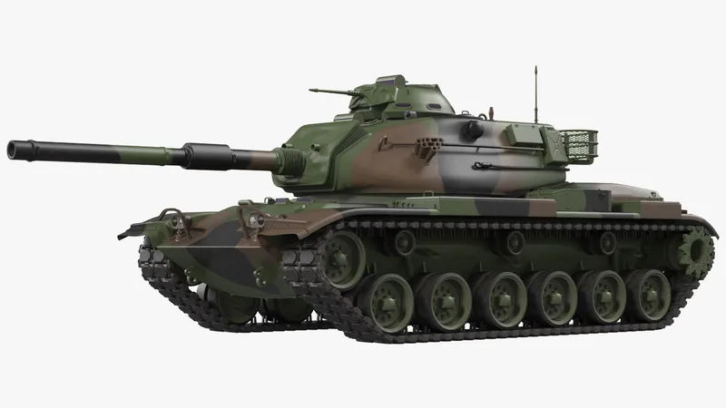 US Combat Tank M60A3 Patton 3D model preview
