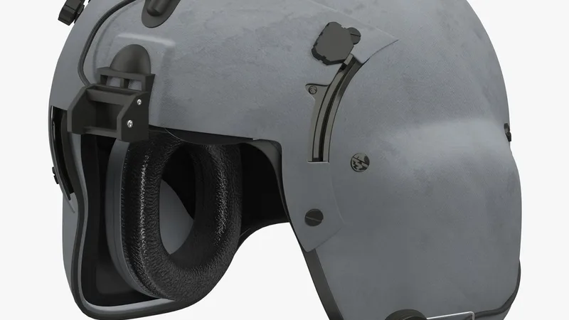 US Helicopter Pilot Helmet 3D model preview