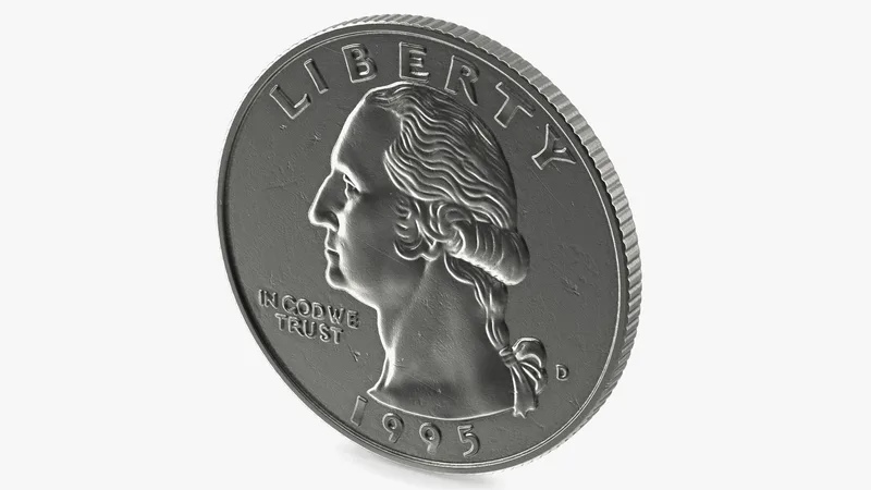 US Quarter 3D model preview