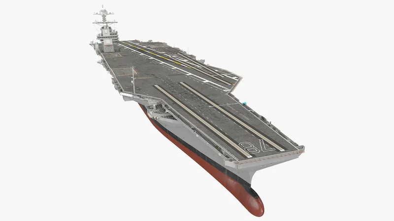 USS Gerald Ford Aircraft Carrier 3D model preview