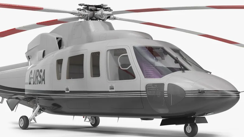 Utility Helicopter Sikorsky s76 3D model preview