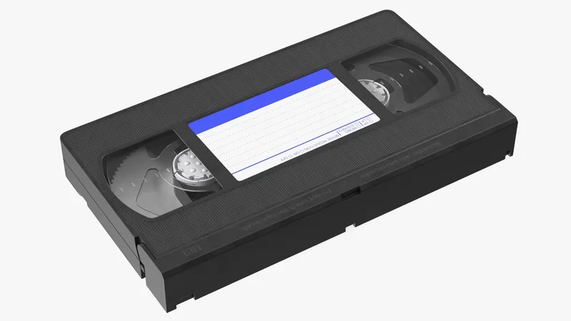 Vintage E180 VHS Video Tape 3D model preview