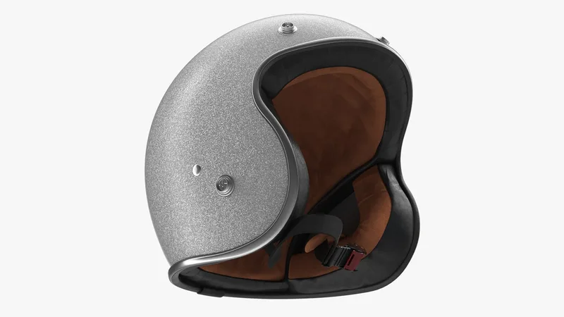 Vintage Motorcycle Helmet Generic 3D Model 3D model preview