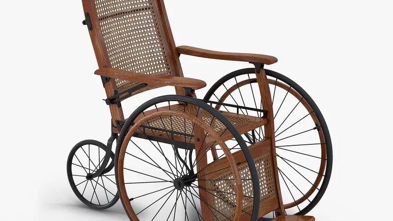 Vintage Wheelchair 3D model preview