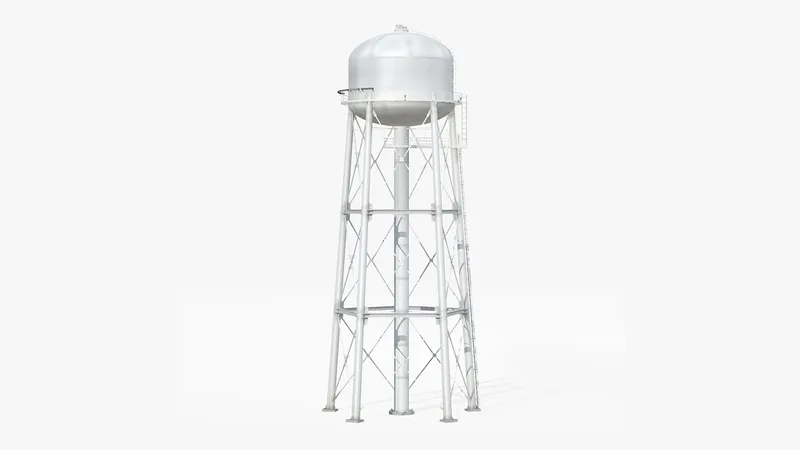 Water Storage Tower 3D model preview