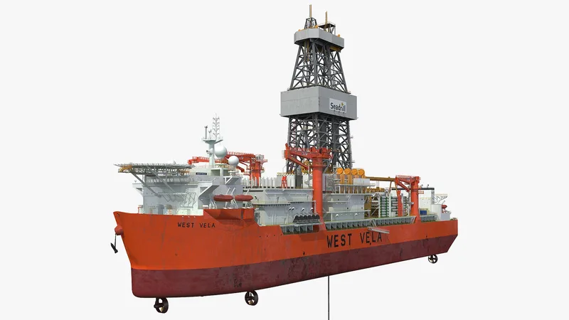 WEST VELA Drilling Ship 3D model preview