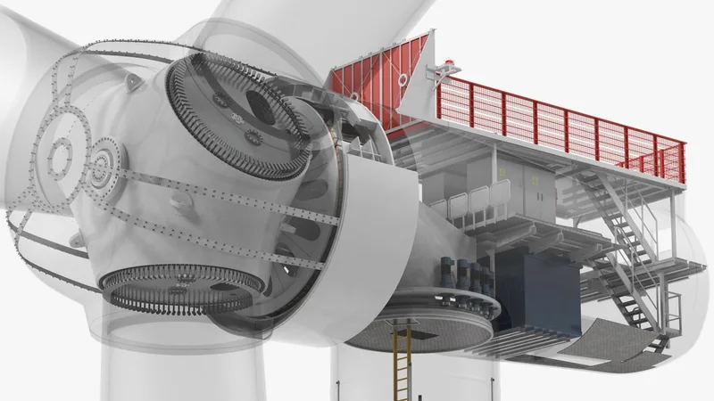Wind Turbine Inside 3D model preview